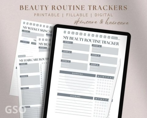 Beauty Routine Tracker Set